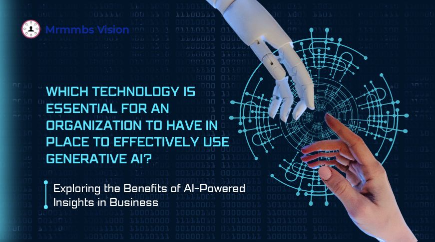  Which technology is essential for an organization to have in place to effectively use generative ai?  